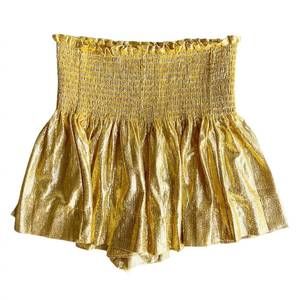 NEW QUEEN OF SPARKLES wavy swing short in yellow gold